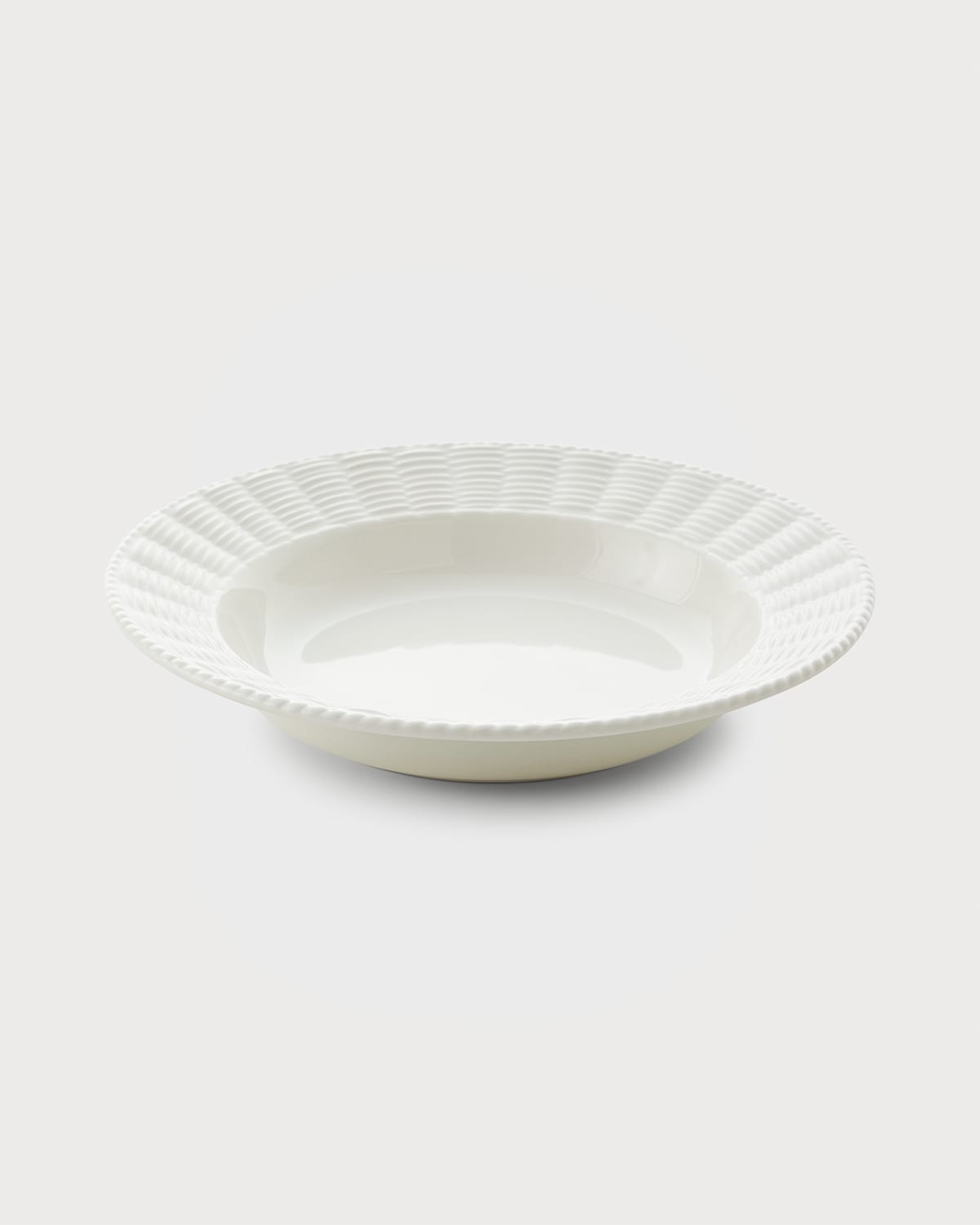 White Wicker Soup Plate