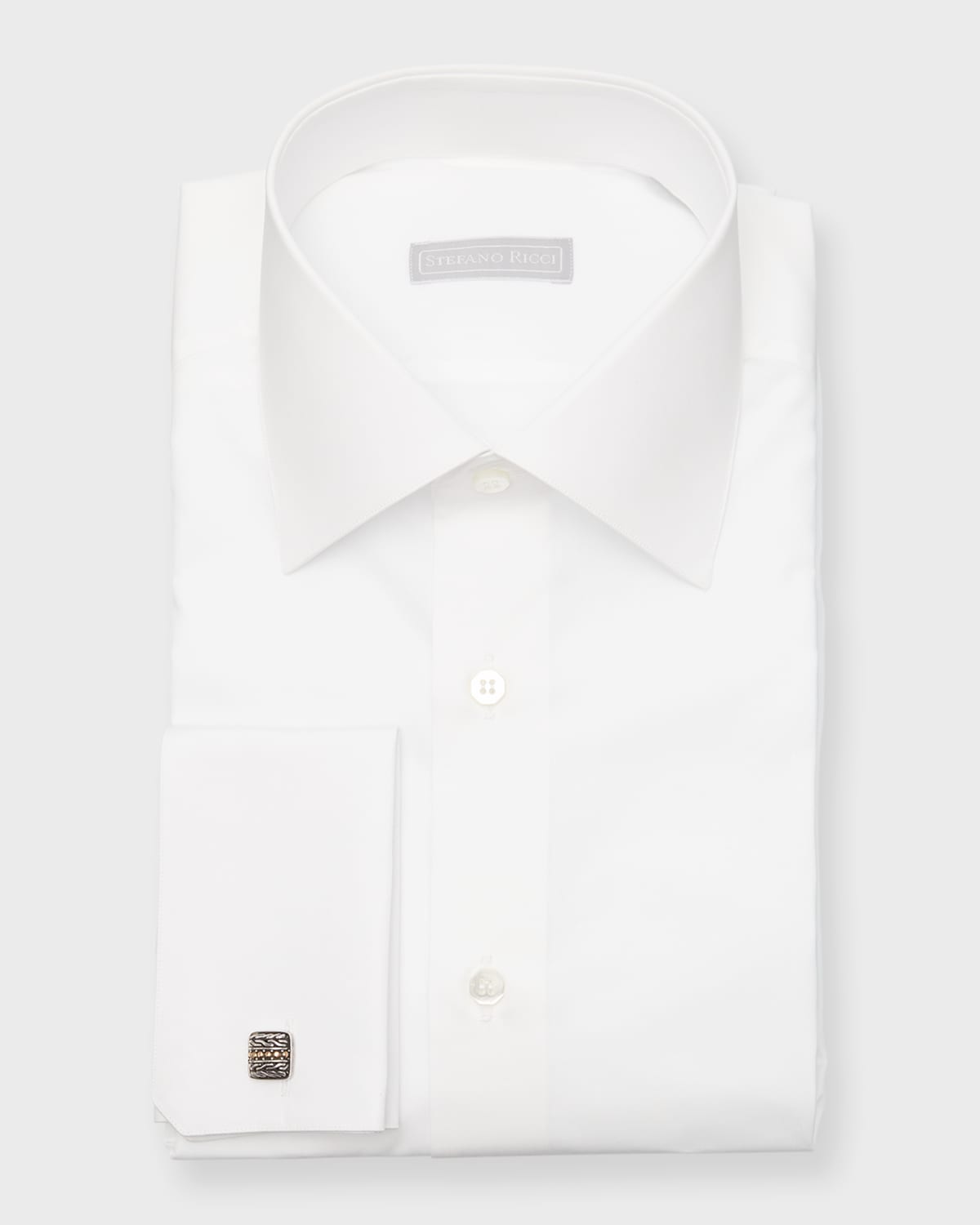 Stefano Ricci Men's French Cuff Dress Shirt In White