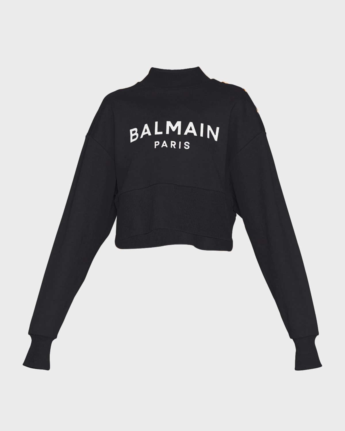 Balmain Sweatshirt With Logo Print In White/blk