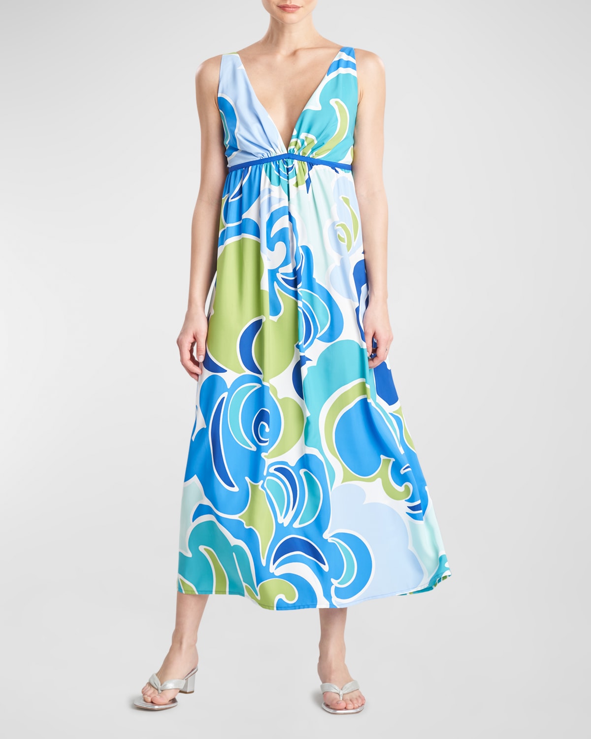Nami Abstract-Print Empire Nightgown