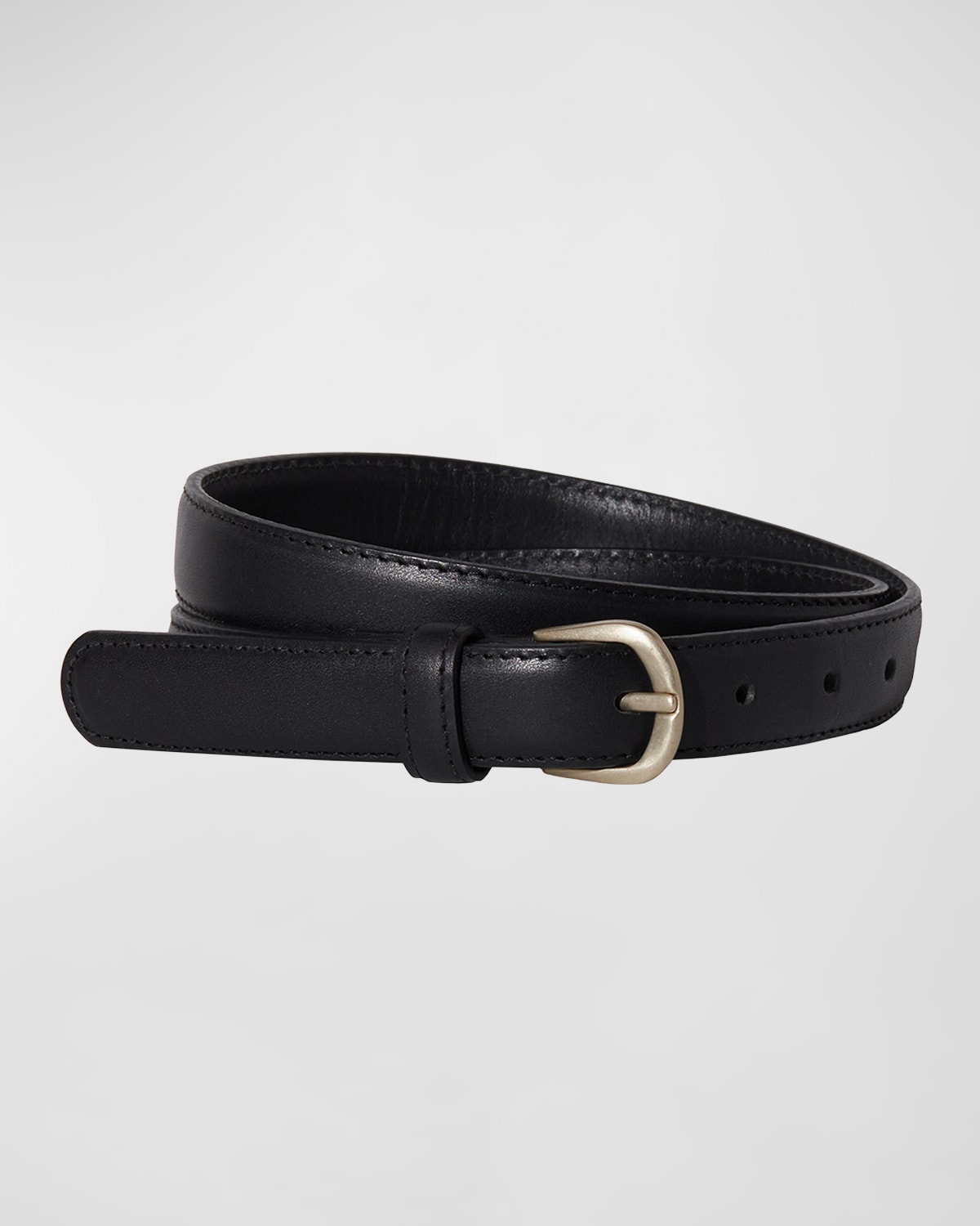 Brass Buckle Leather Belt