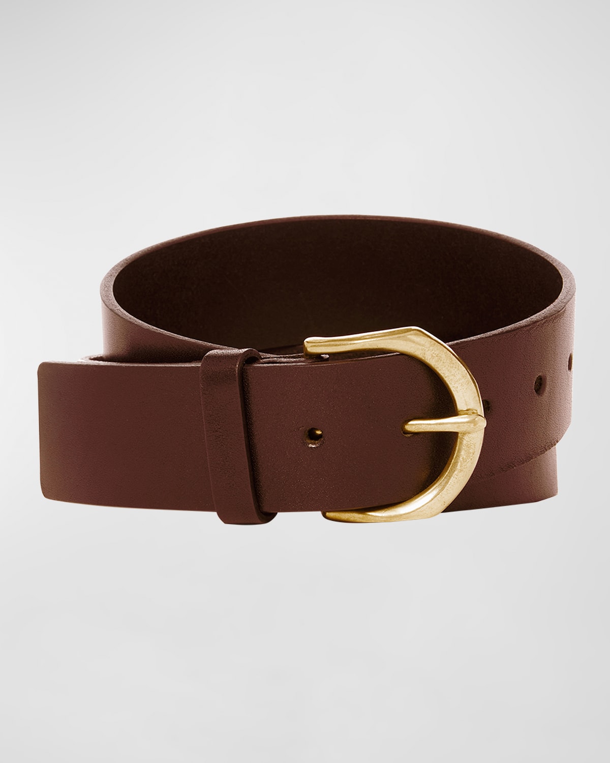 Janessa Leone Golden Buckle Leather Belt