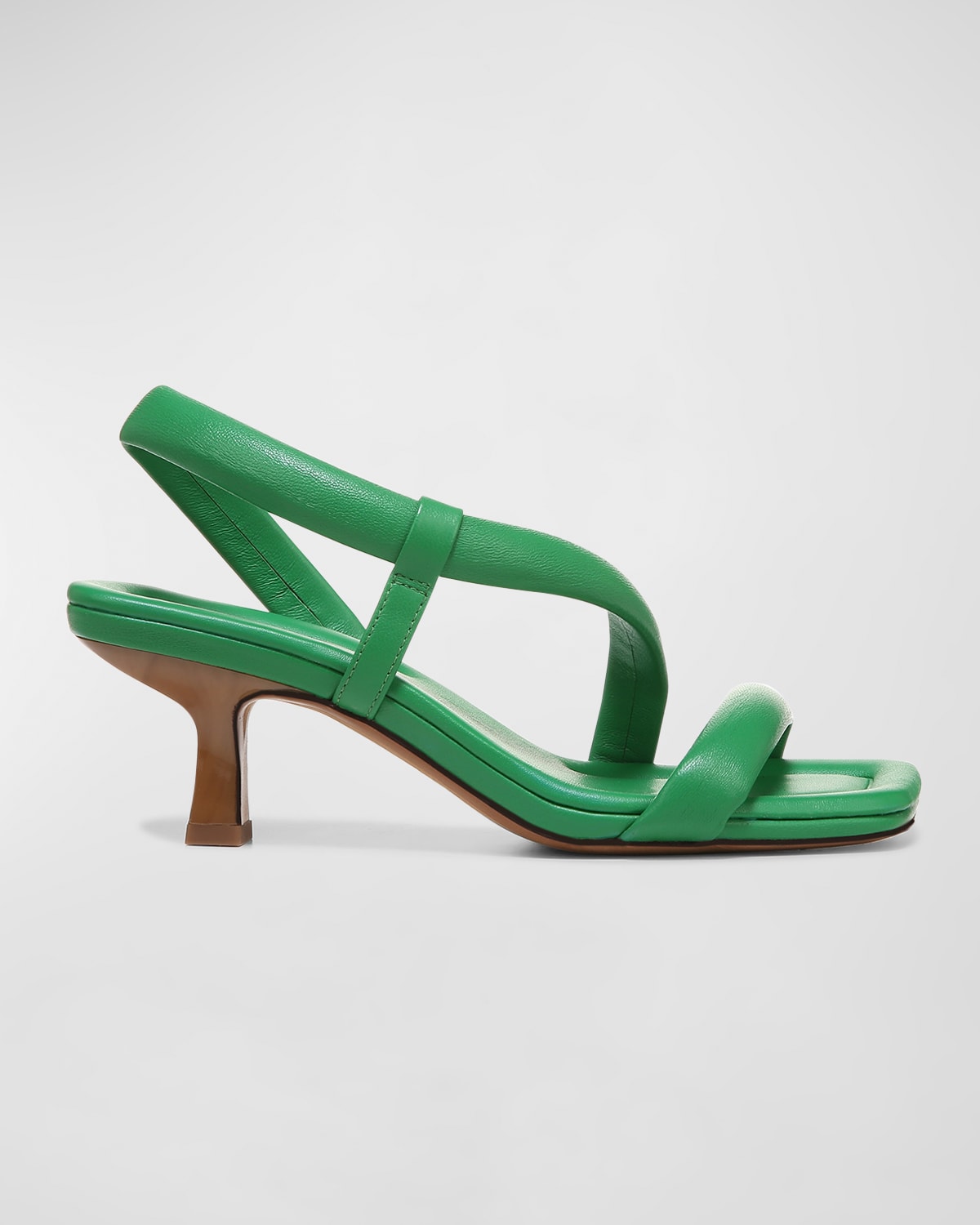 Vince Women's Coline Slip On Slingback Mid Heel Sandals In Emerald Green Lea