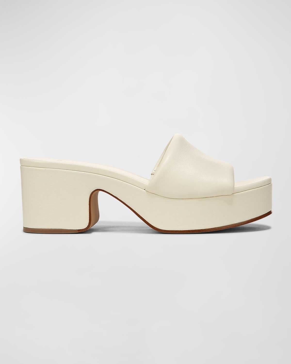 VINCE MARGO LEATHER BLOCK-HEEL SLIDE SANDALS