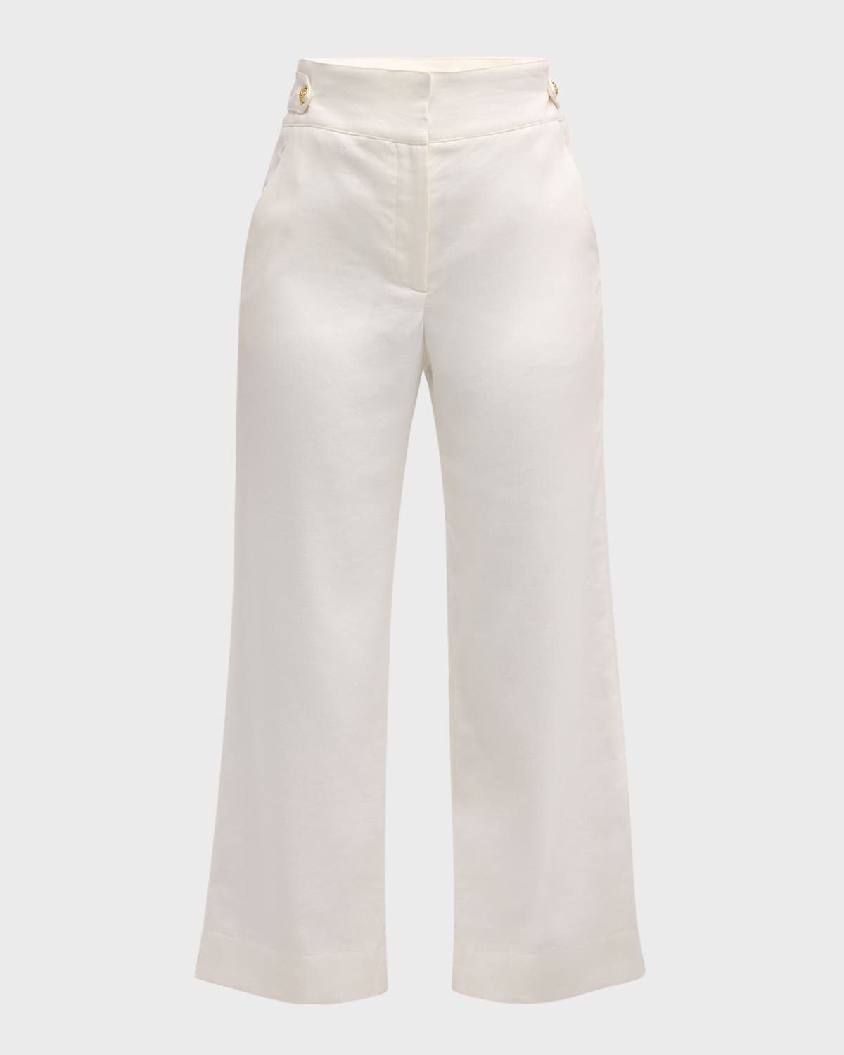 Shop Veronica Beard Aubrie Linen Pants In White