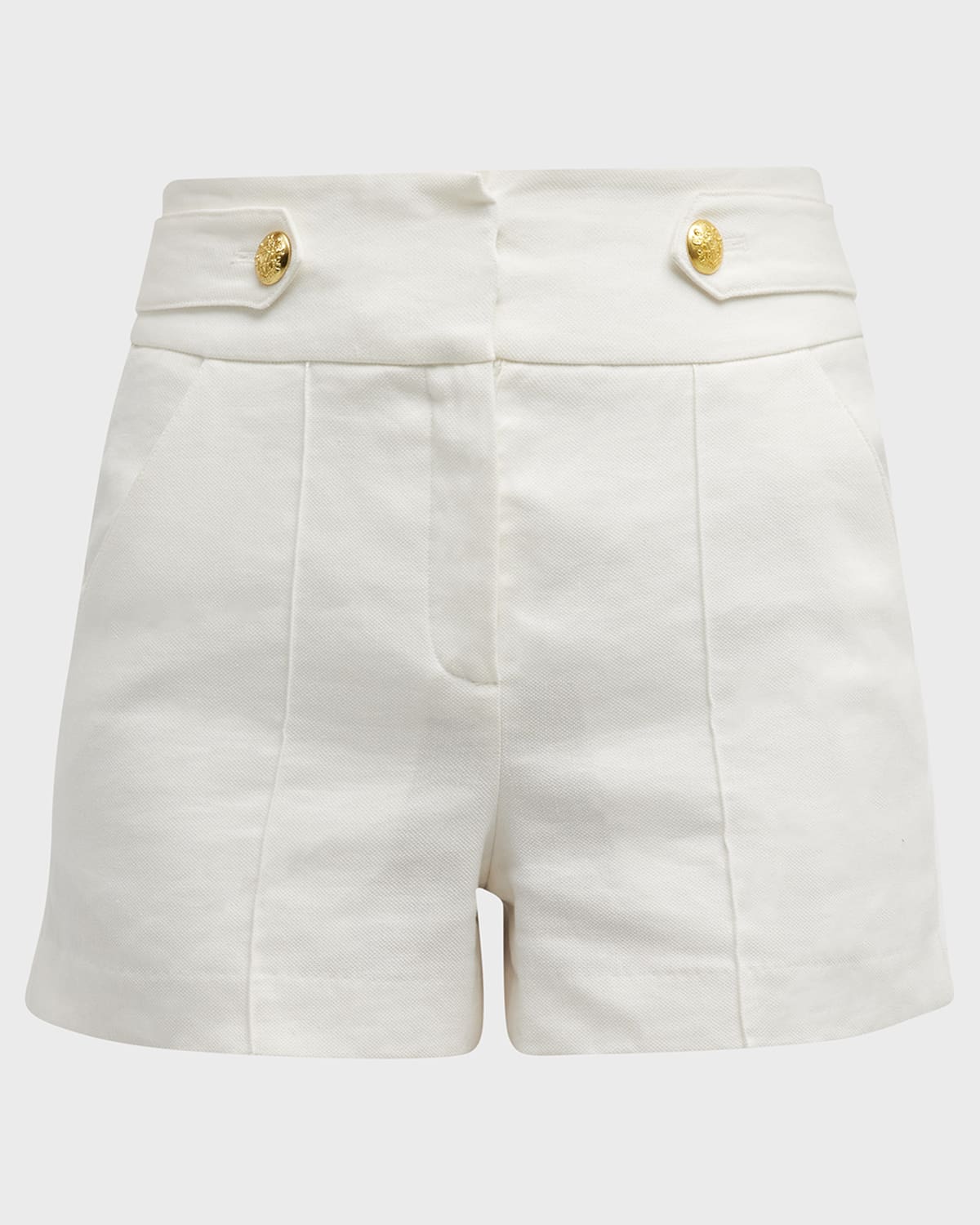 Veronica Beard Runo High Rise Tailored Shorts In White
