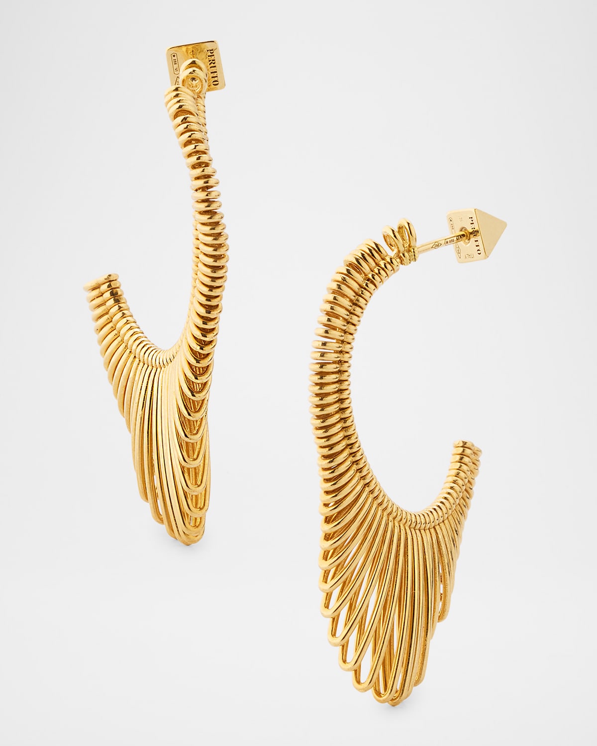 18K Yellow Gold Guitar Earrings
