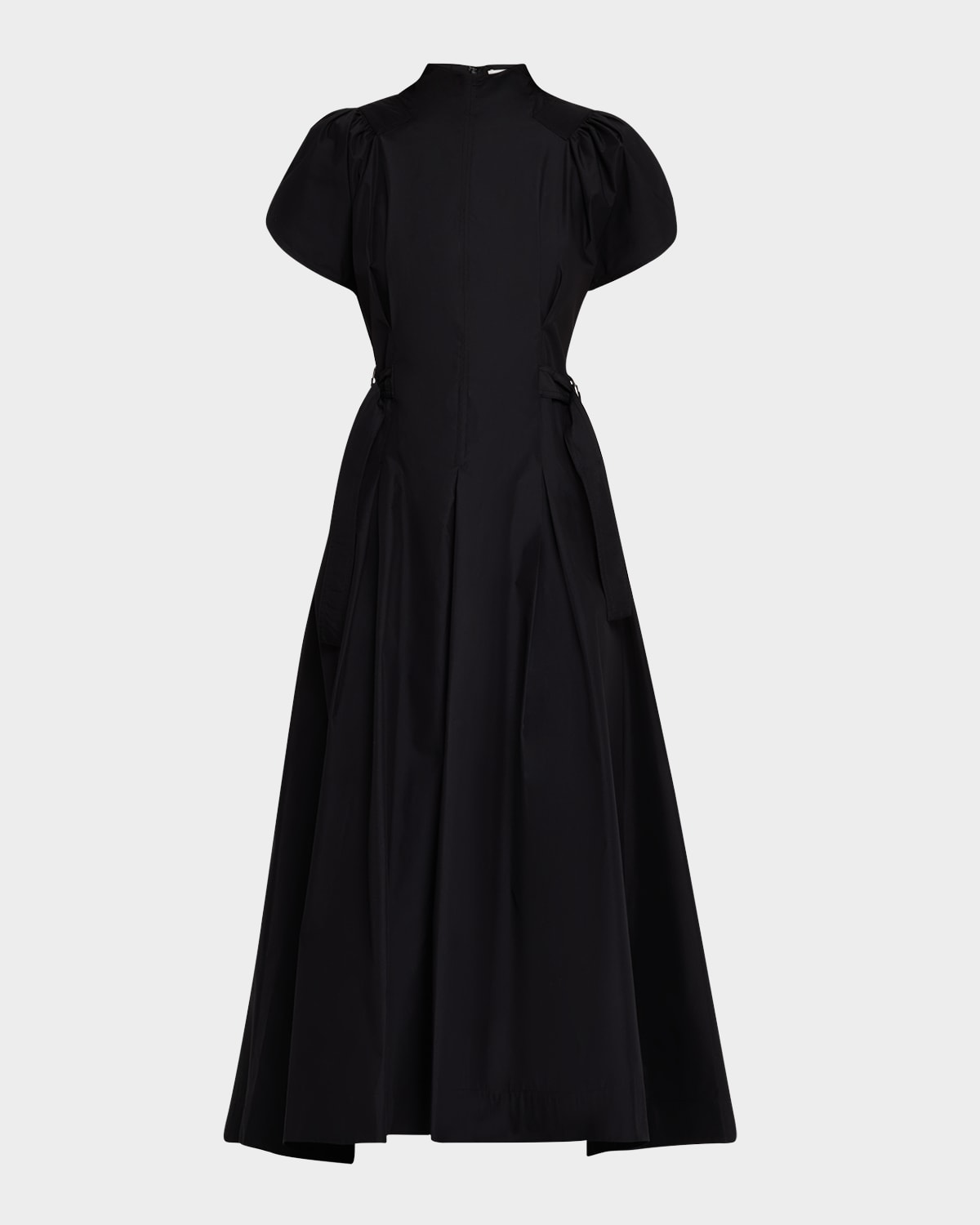 3.1 Phillip Lim Puff Sleeve Flared Midi Dress In Black