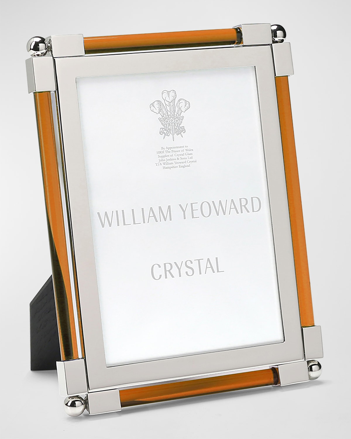 WILLIAM YEOWARD CRYSTAL NEW CLASSIC AMBER FRAME, 5 X 7