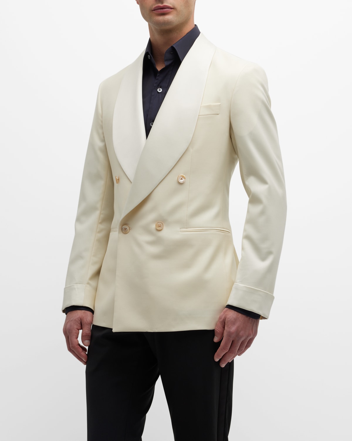 Men's Double-Breasted Shawl Dinner Jacket
