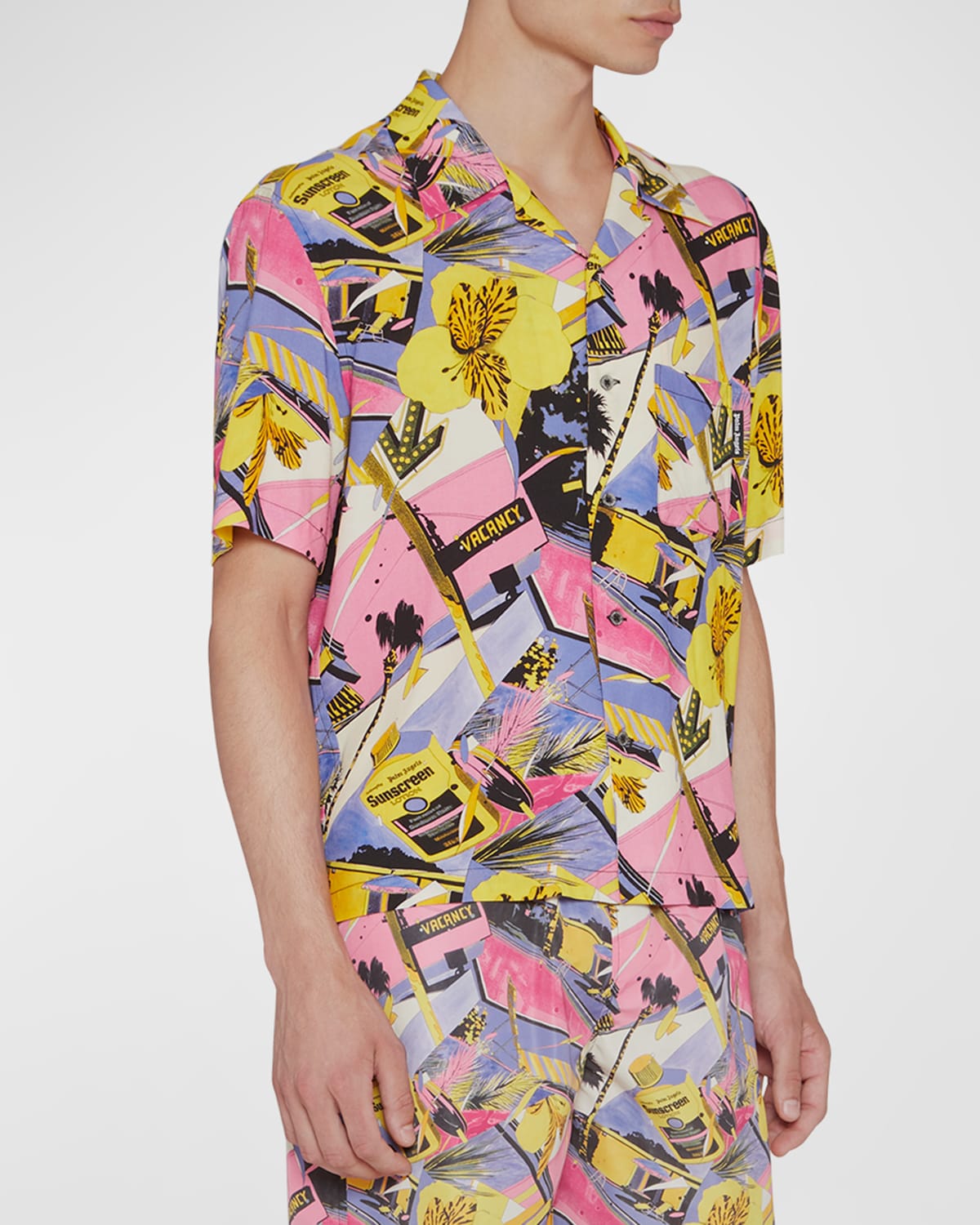 Palm Angels Multicolor Miami Mix Bowling Shirt In Multicolor Multi
