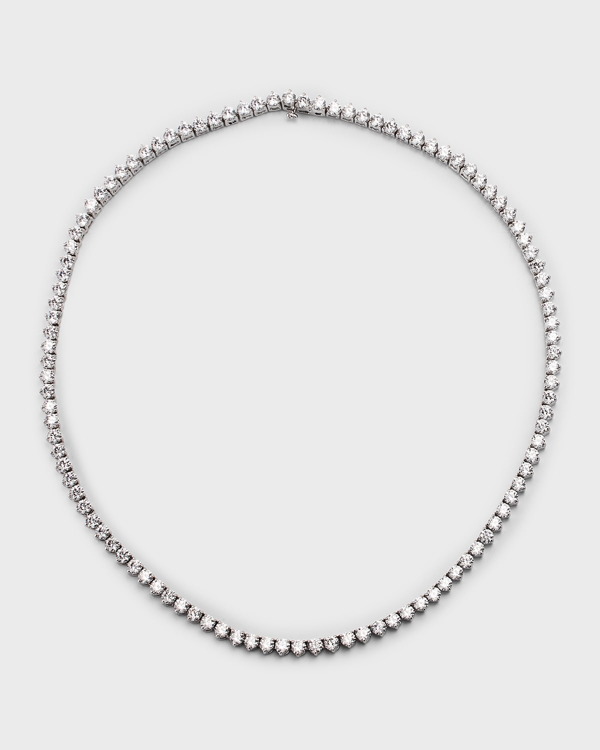 Fantasia By Deserio 3.25mm Round Tennis Necklace In Metallic