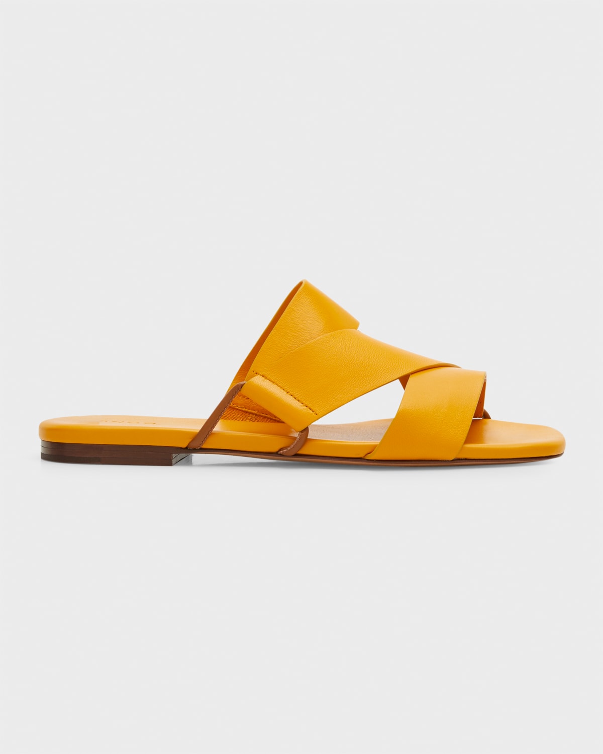 Vince Dylan Asymmetrical Leather Flat Sandals In Papaya