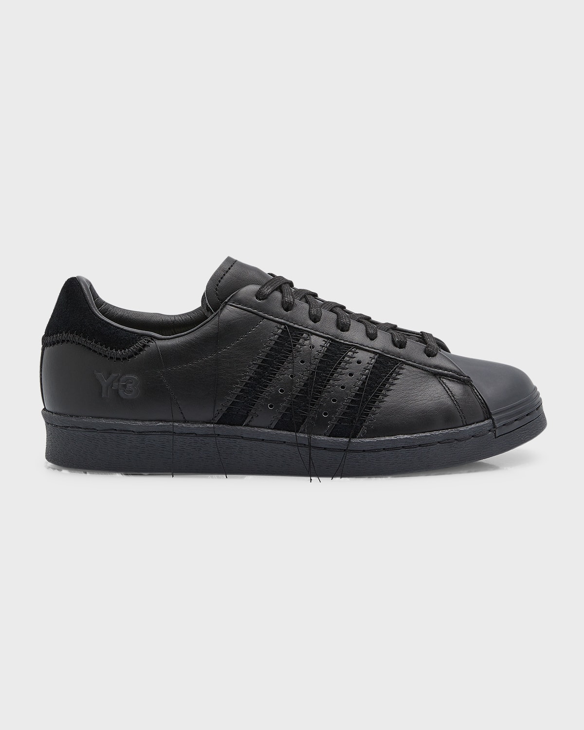 Men's Superstar Topstitched Leather Sneakers