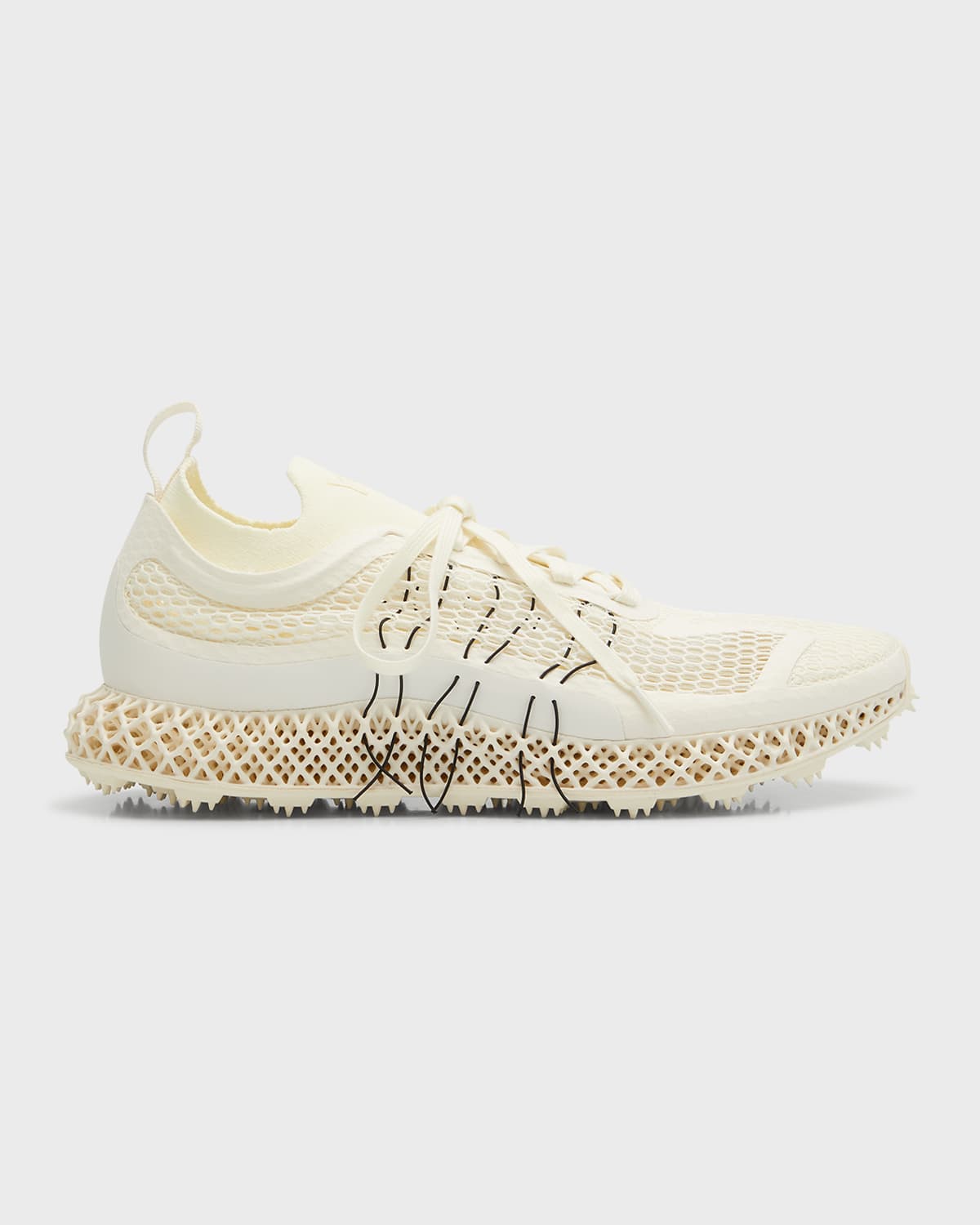 Y-3 Runner 4d Halo Sneakers In White/black/white