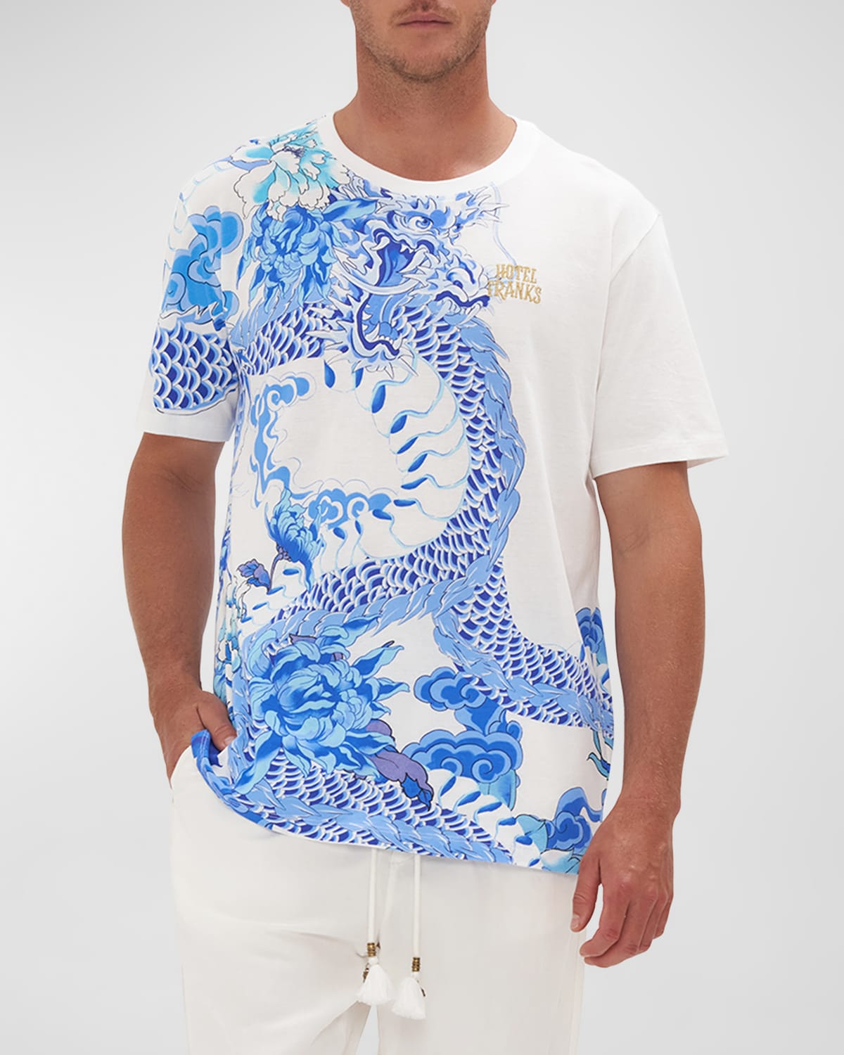 Men's Dragon Graphic Relaxed-Fit T-Shirt
