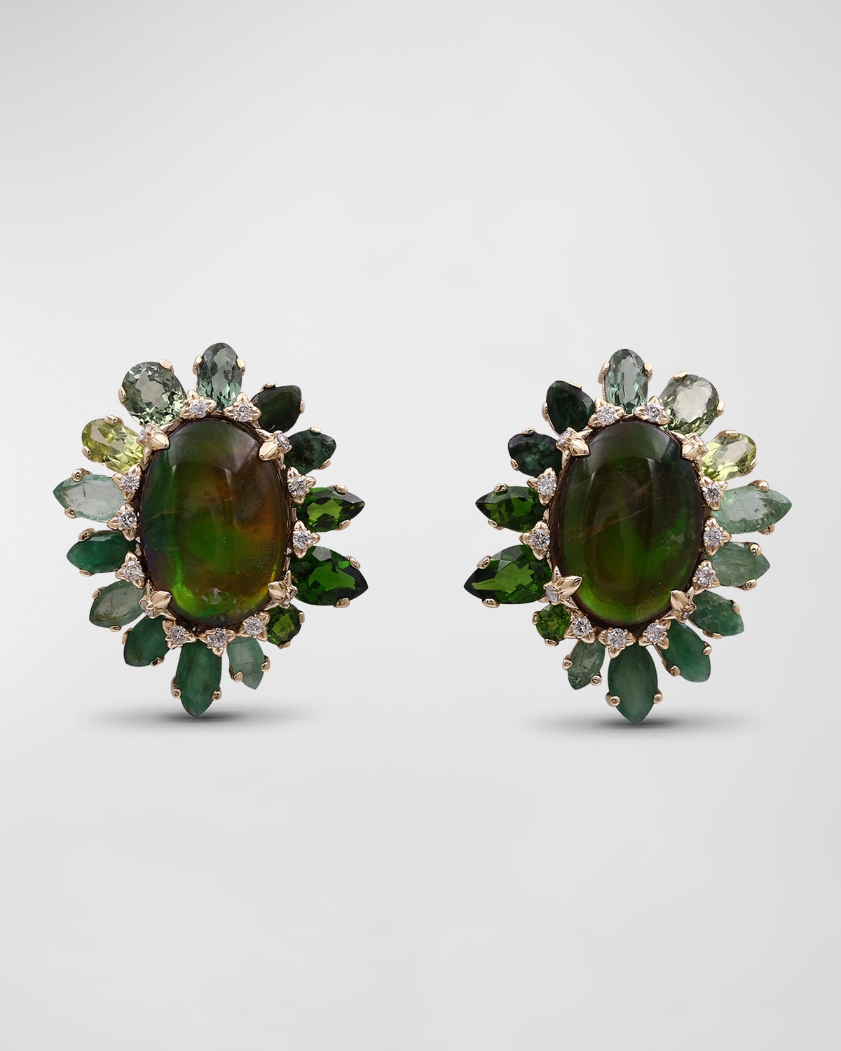Multi-Gemstone and Diamond Earrings