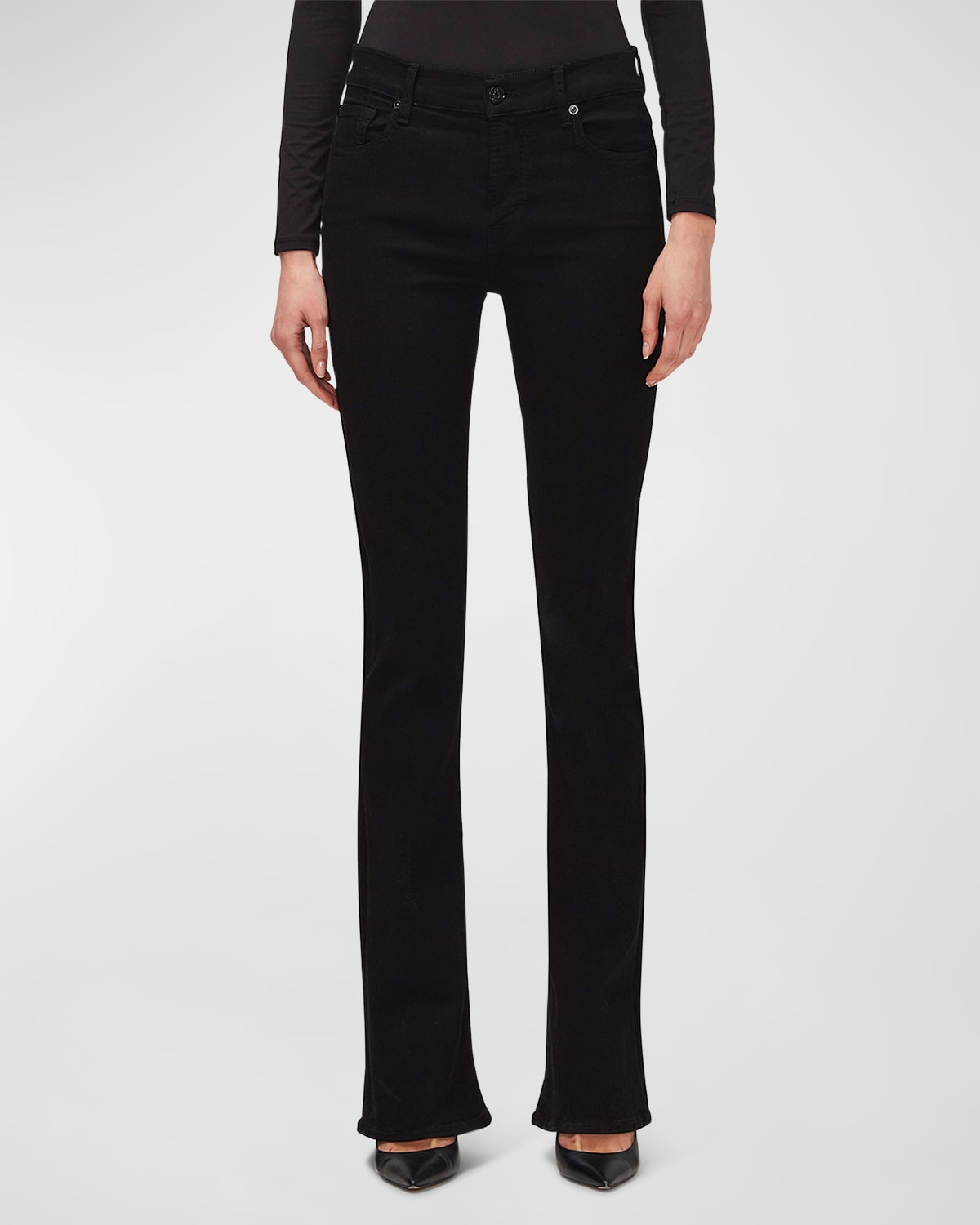 Shop 7 For All Mankind Kimmie Slim Bootcut Jeans In Black