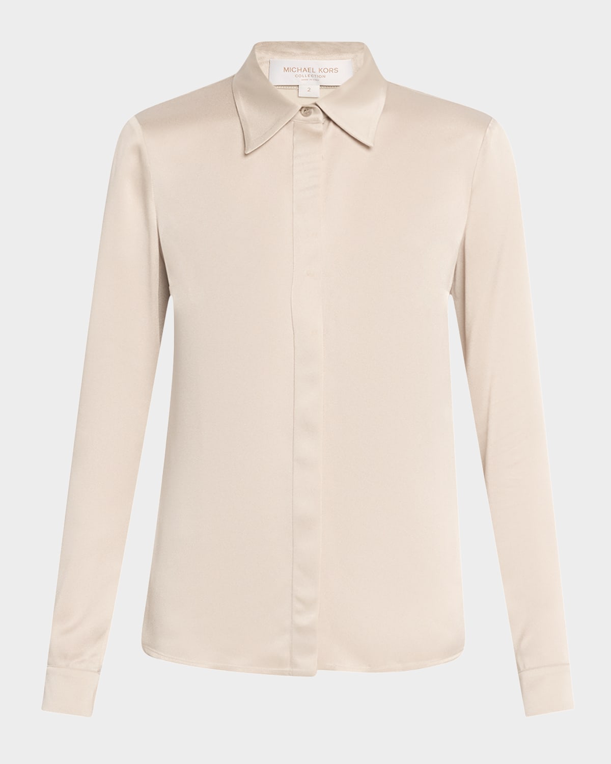 Hansen Charmeuse Button-Front Shirt