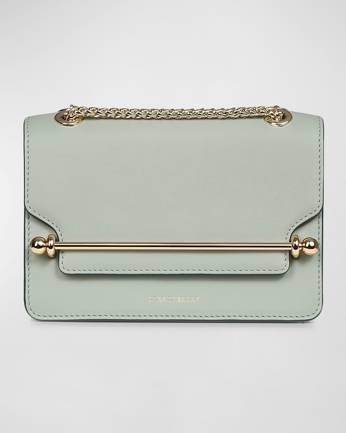 STRATHBERRY EAST-WEST MINI LEATHER CHAIN SHOULDER BAG