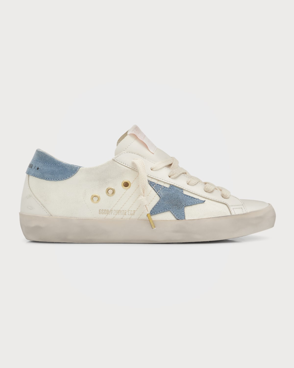 Golden Goose Superstar Canvas Leather Low-top Sneakers In White