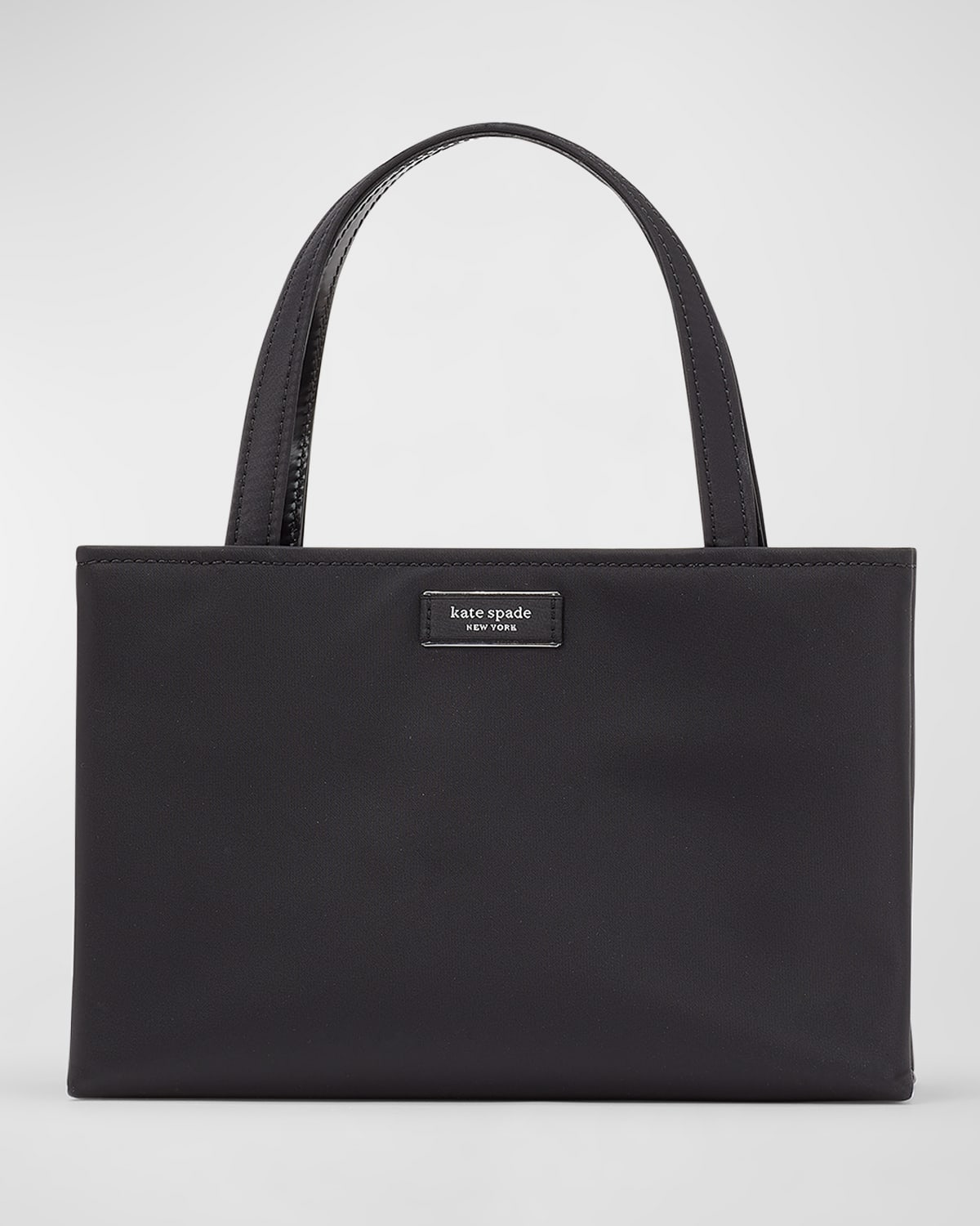 Kate Spade Sam Icon Small Recycled Nylon Tote Bag In Black