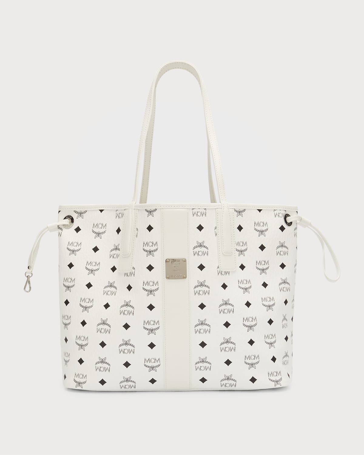 Mcm Liz Medium Reversible Shopper Tote Bag In White