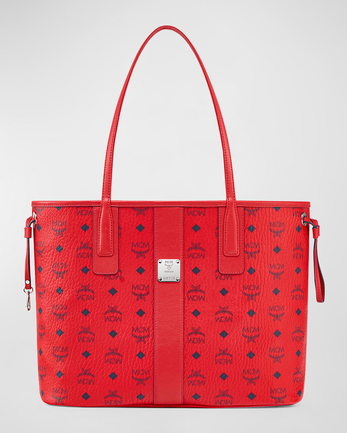 Mcm Liz Reversible Large Visetos Tote Bag In Candy Red