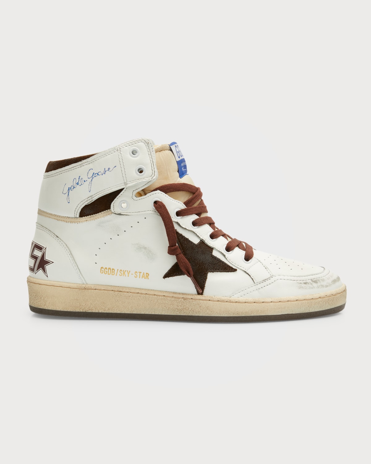 Men's Sky Star Leather High-Top Sneakers