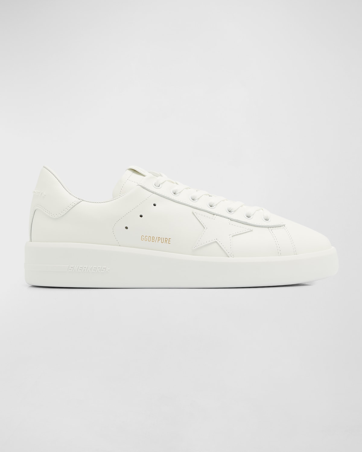 Men's Pure Star Tonal Leather Low-Top Sneakers