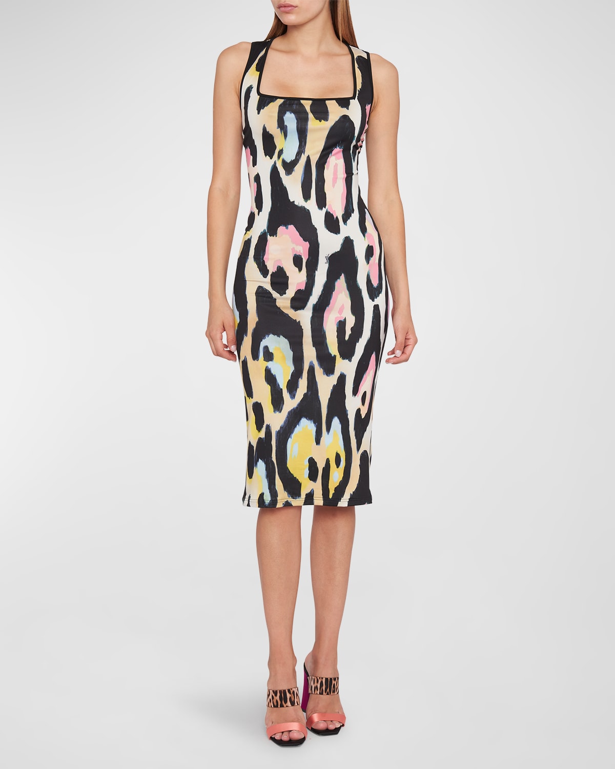 leopard print fitted dress, Dolce & Gabbana