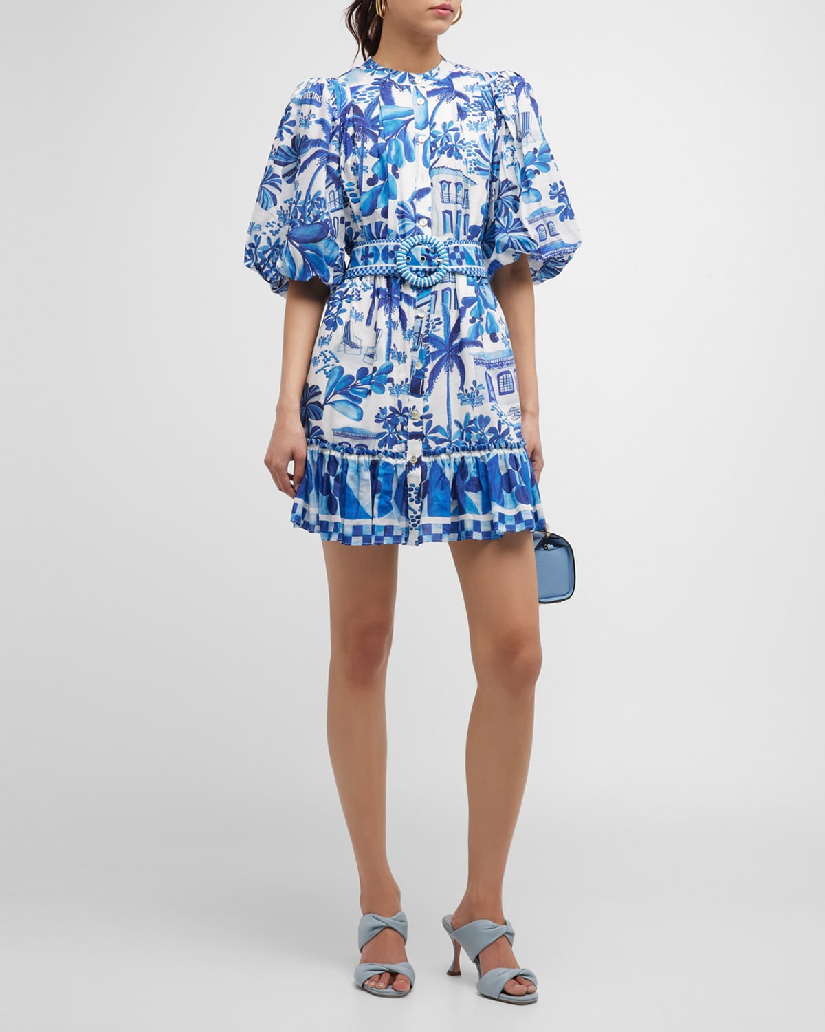 Farm Rio Sweet Rio Mini Dress In Sweet Rio Off-whi