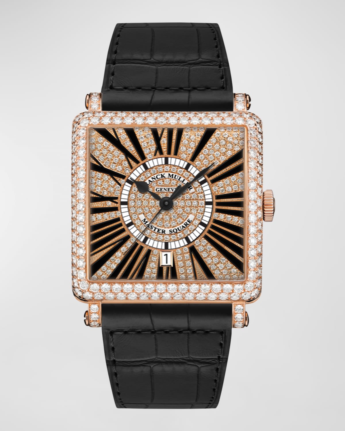 Franck Muller Men's Master Square Watch with Pave Diamonds