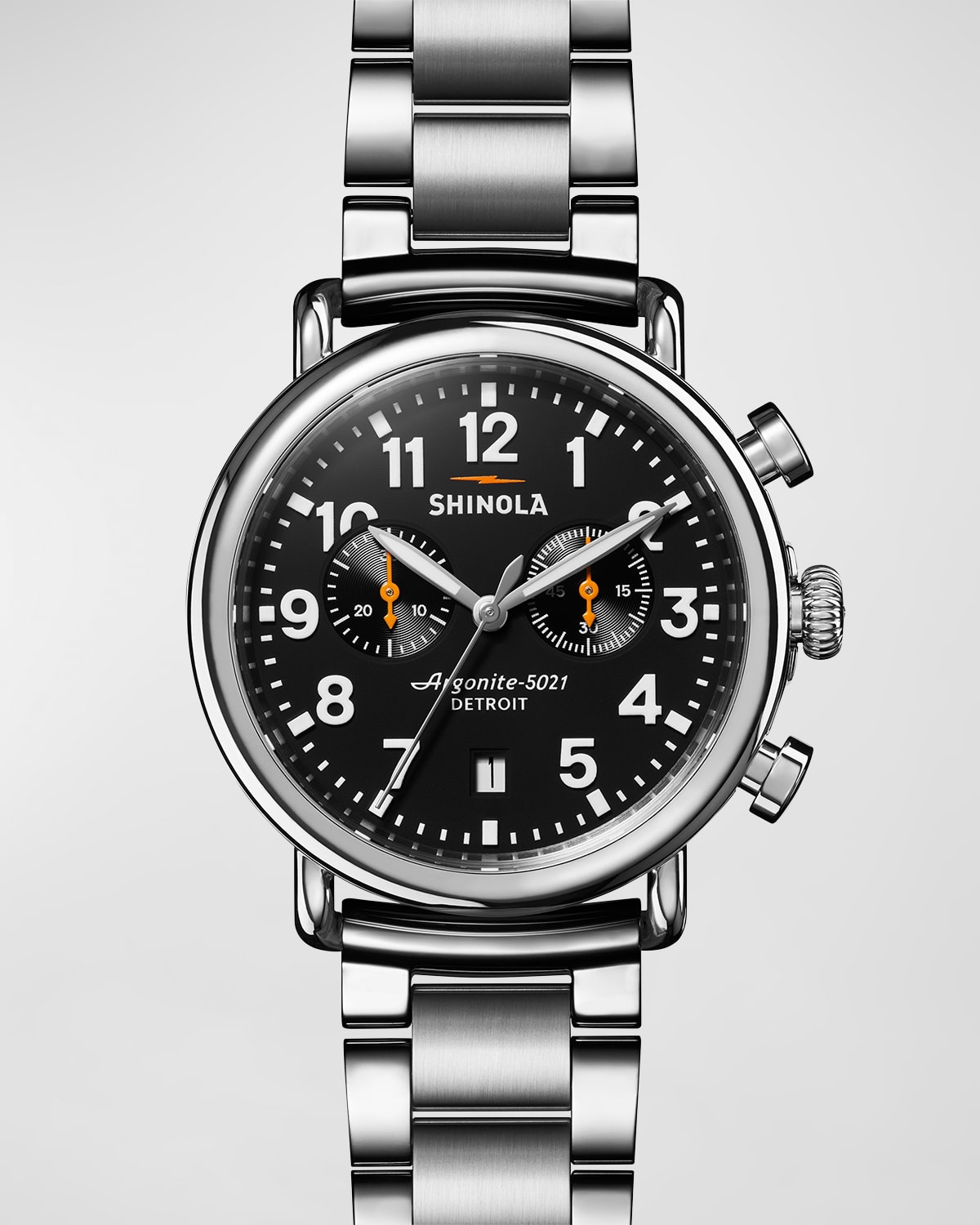 Shop Shinola Men's Runwell 2 Chronograph Bracelet Watch, 41mm In Black