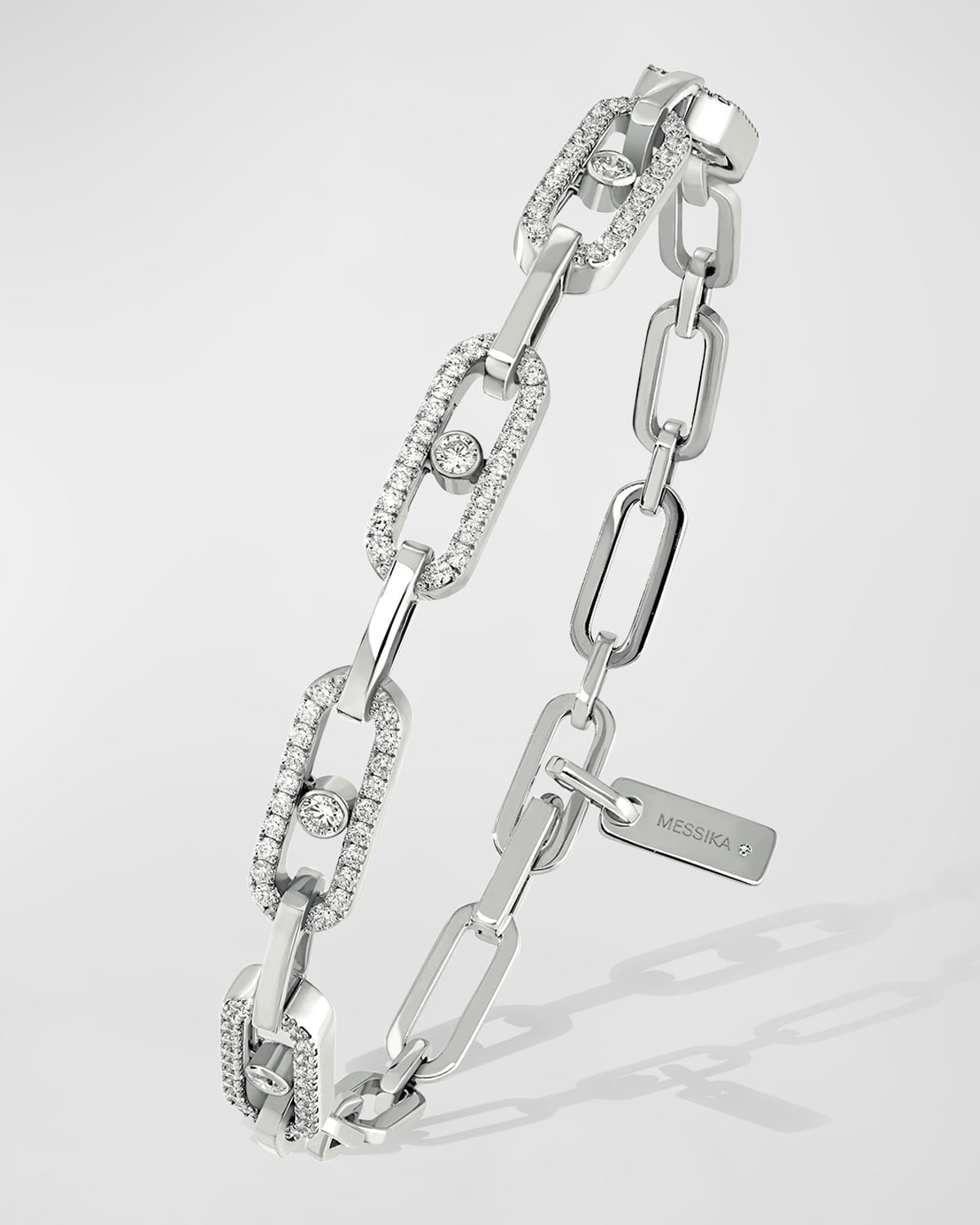 Messika Move Uno 18K White Gold Multi-Diamond Bracelet