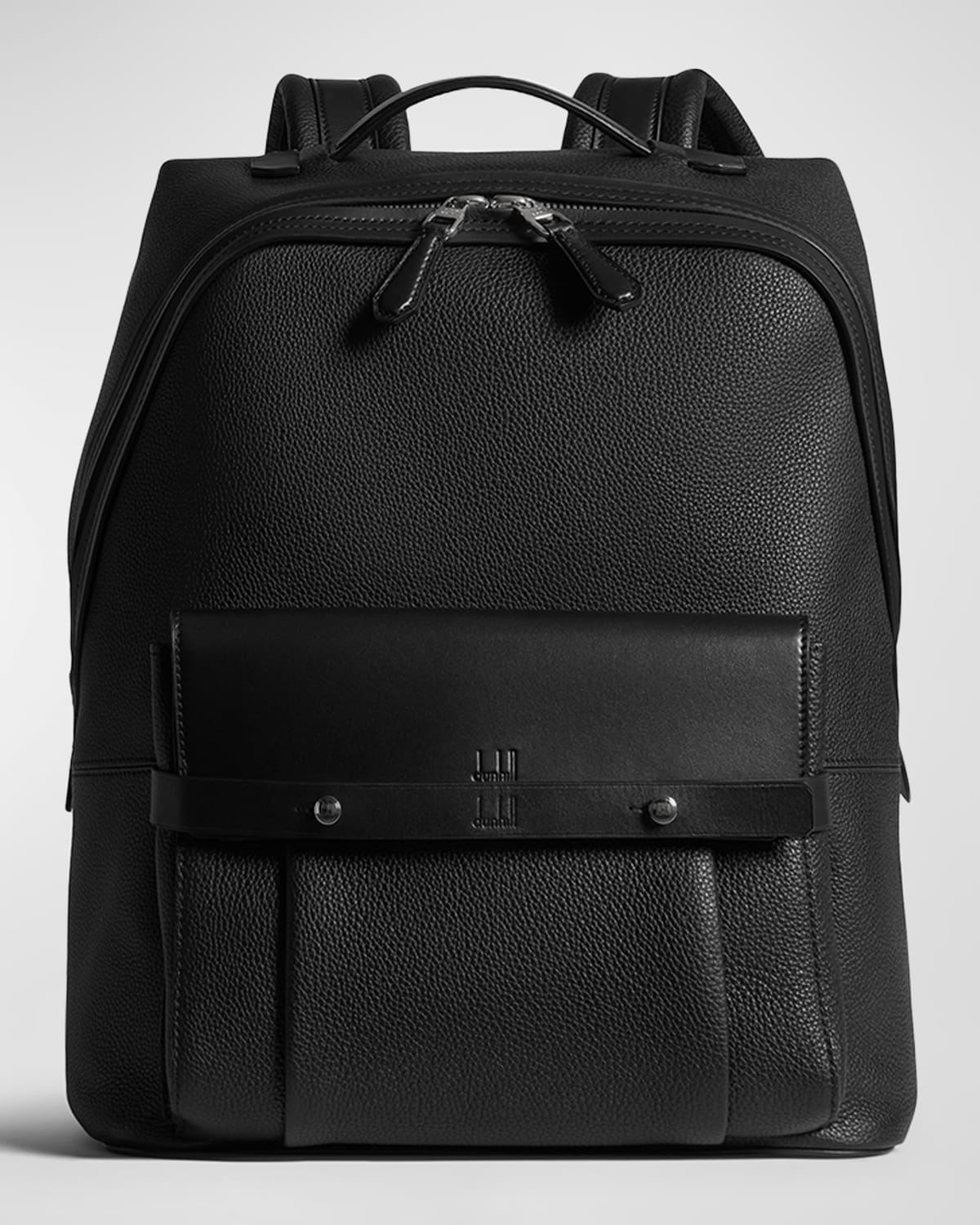 Shop Dunhill Men'a 1893 Harness Leather Backpack In Black 001