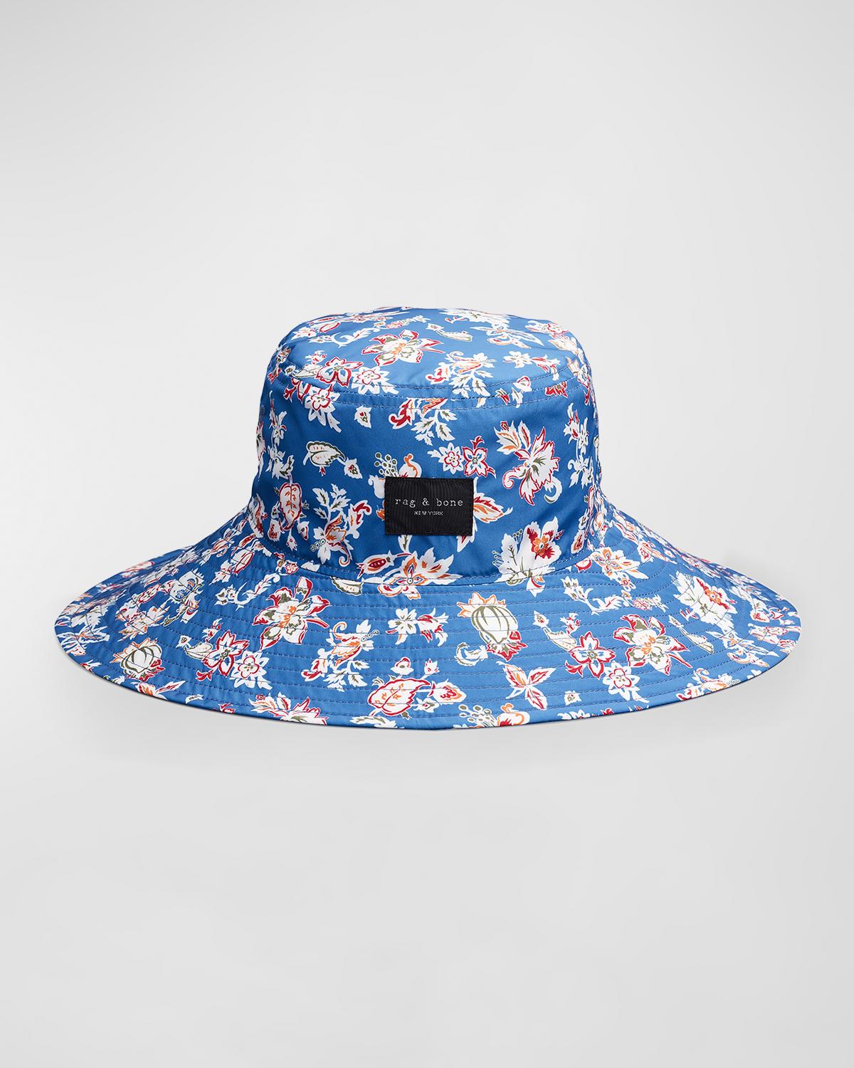 Rag & Bone Addison Cruise Hat In Blue Floral | ModeSens display picture 1