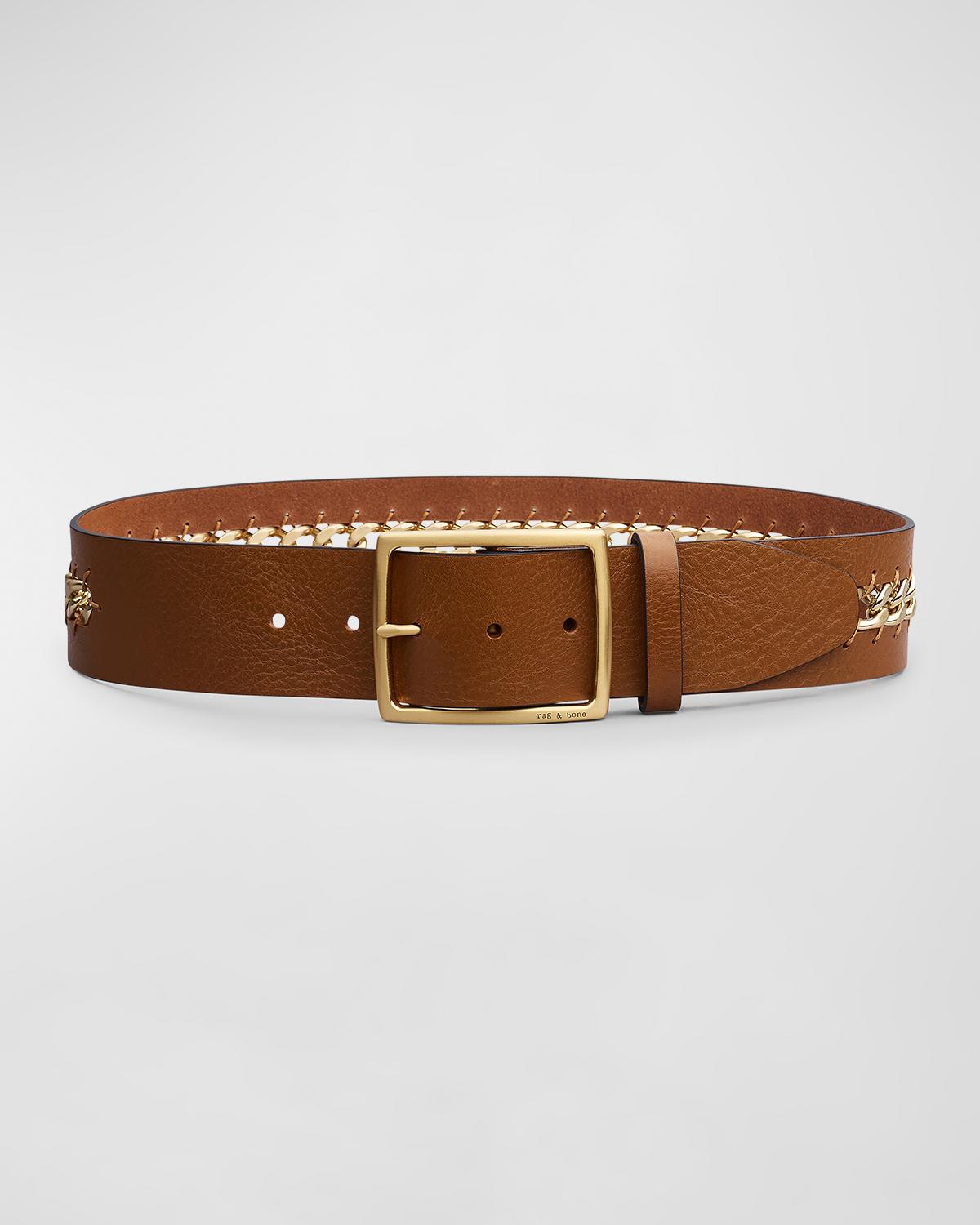 Rag & Bone Jumbo Boyfriend Chain Belt In Brown | ModeSens