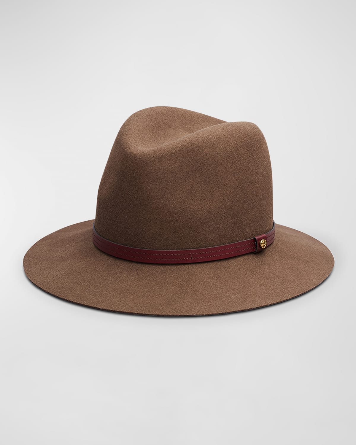 Wool Fedora With Leather Band