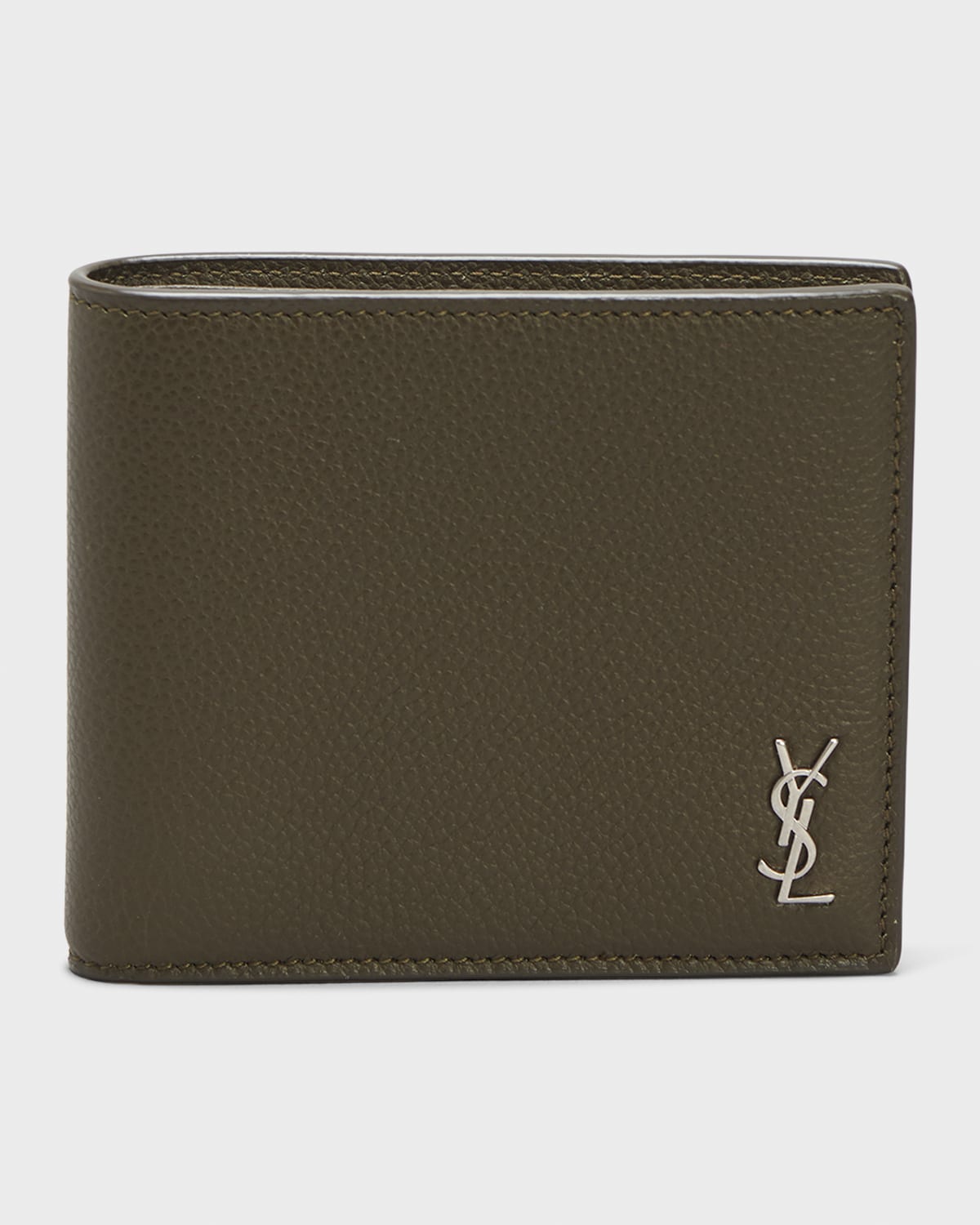 Men's Monogram Plaque Leather Bifold Wallet