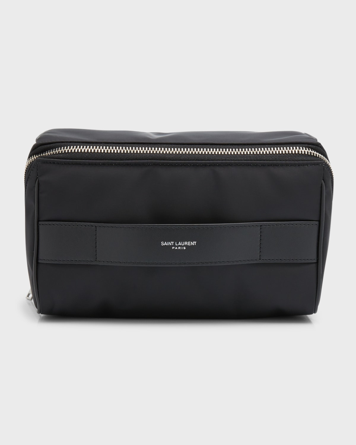Saint Laurent Cube Trousse Nylon Pouch In Nero