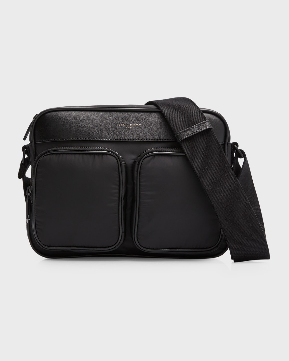 Saint Laurent Camp Camera Crossbody Bag In Nero/nero/ Nero