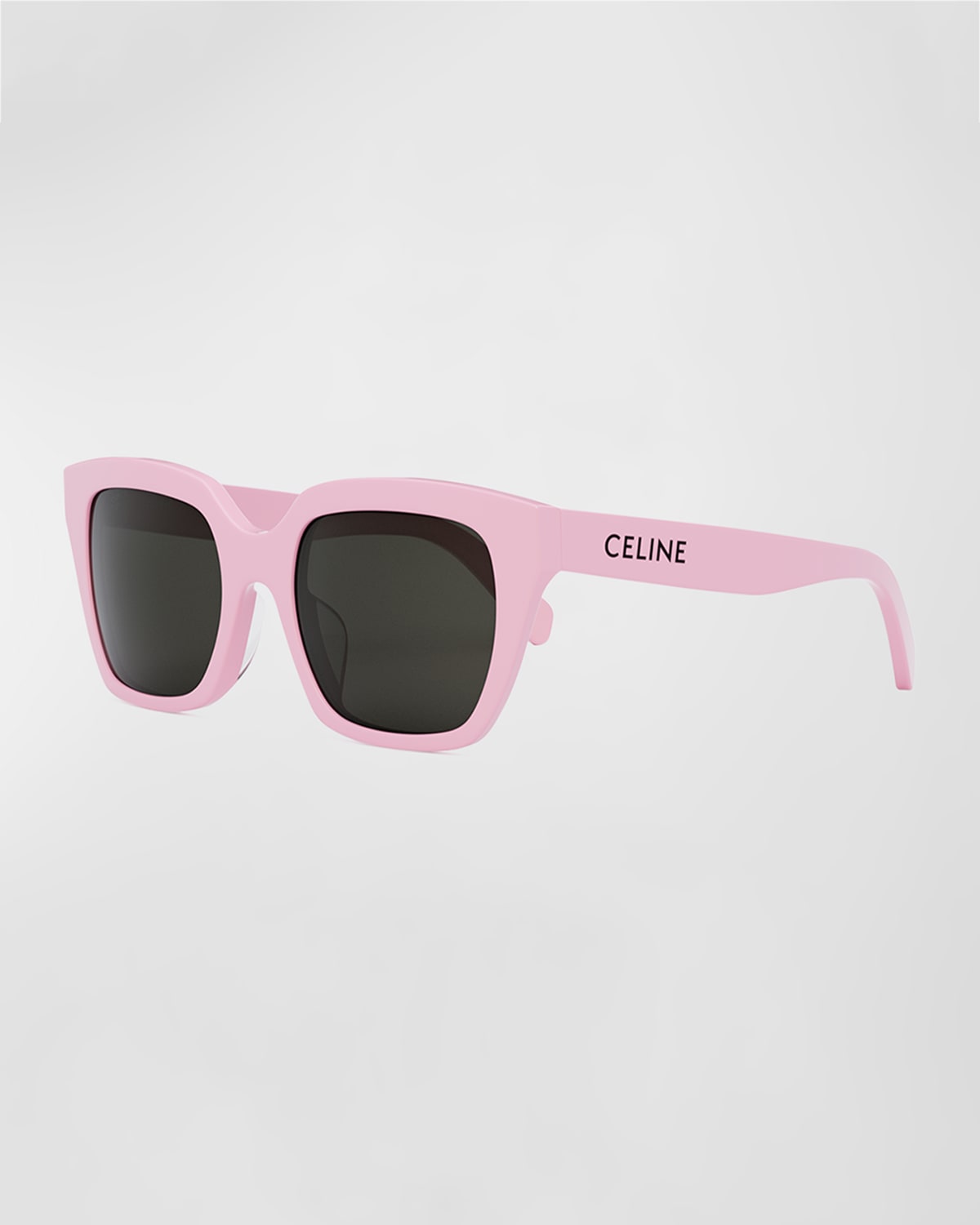 Shop Celine Square Acetate Sunglasses In Pink Other Smoke