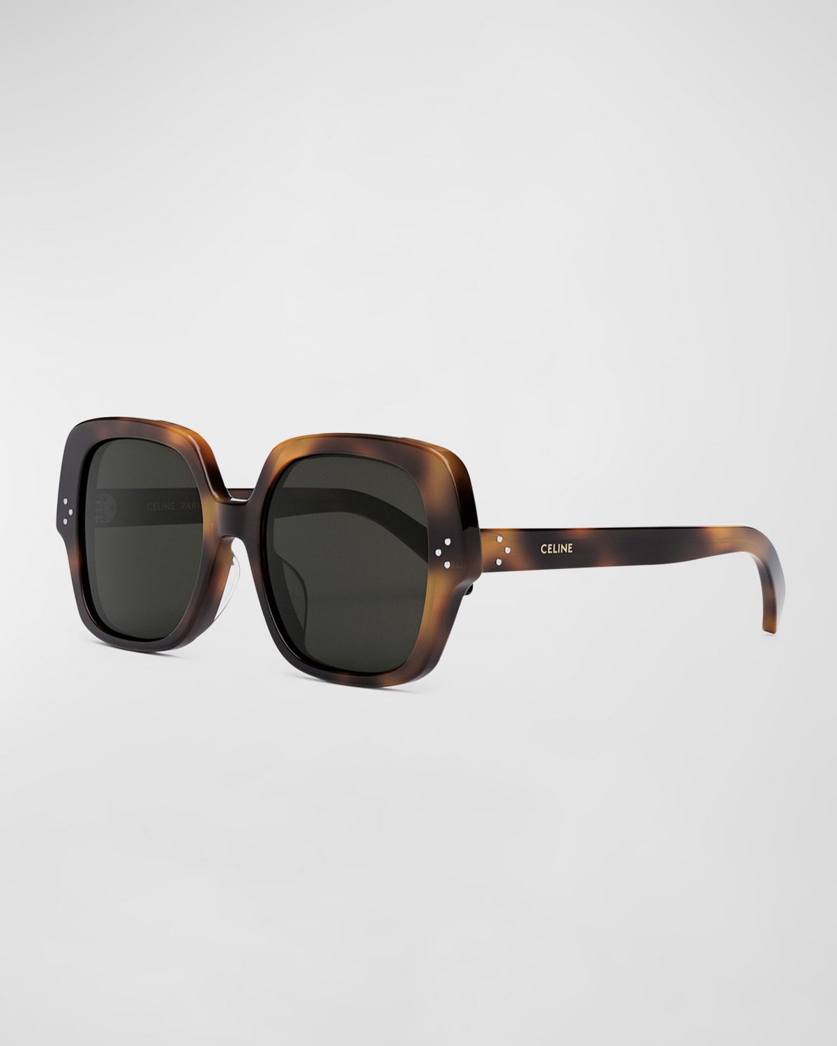 Celine Bold 3 Dots 55mm Polarized Square Sunglasses In Brown