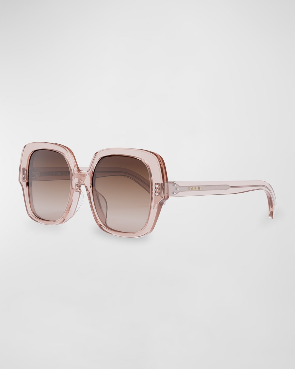 Celine Square Acetate Sunglasses In Shiny Pink Gradie