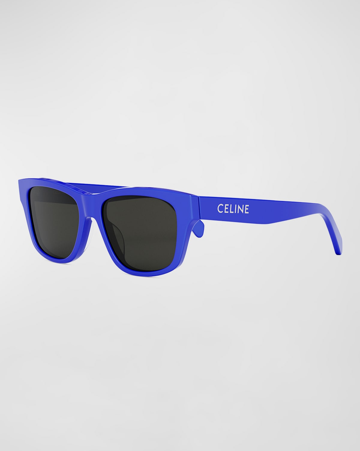 Celine Men's Monochroms Square Acetate Sunglasses In Blue Smoke