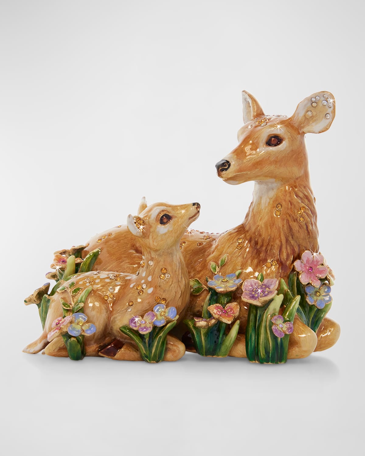 Jay Strongwater Mother And Fawn Figure In Natural
