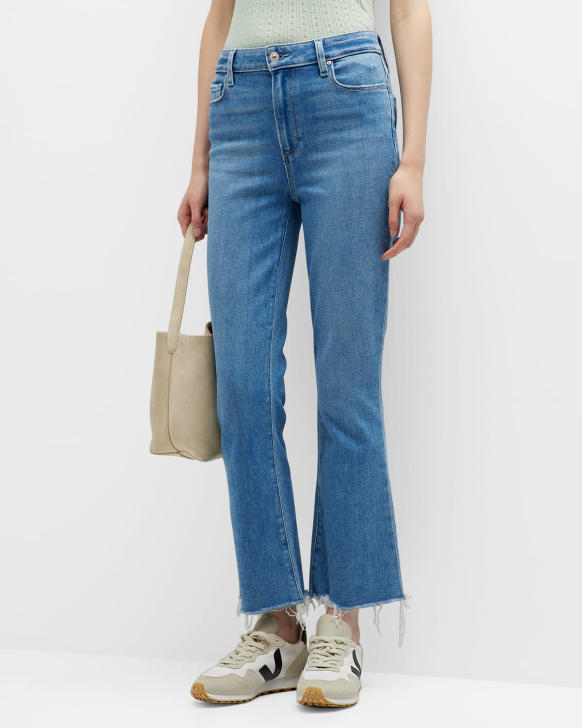 PAIGE CLAUDINE HIGH RISE ANKLE FLARE JEANS