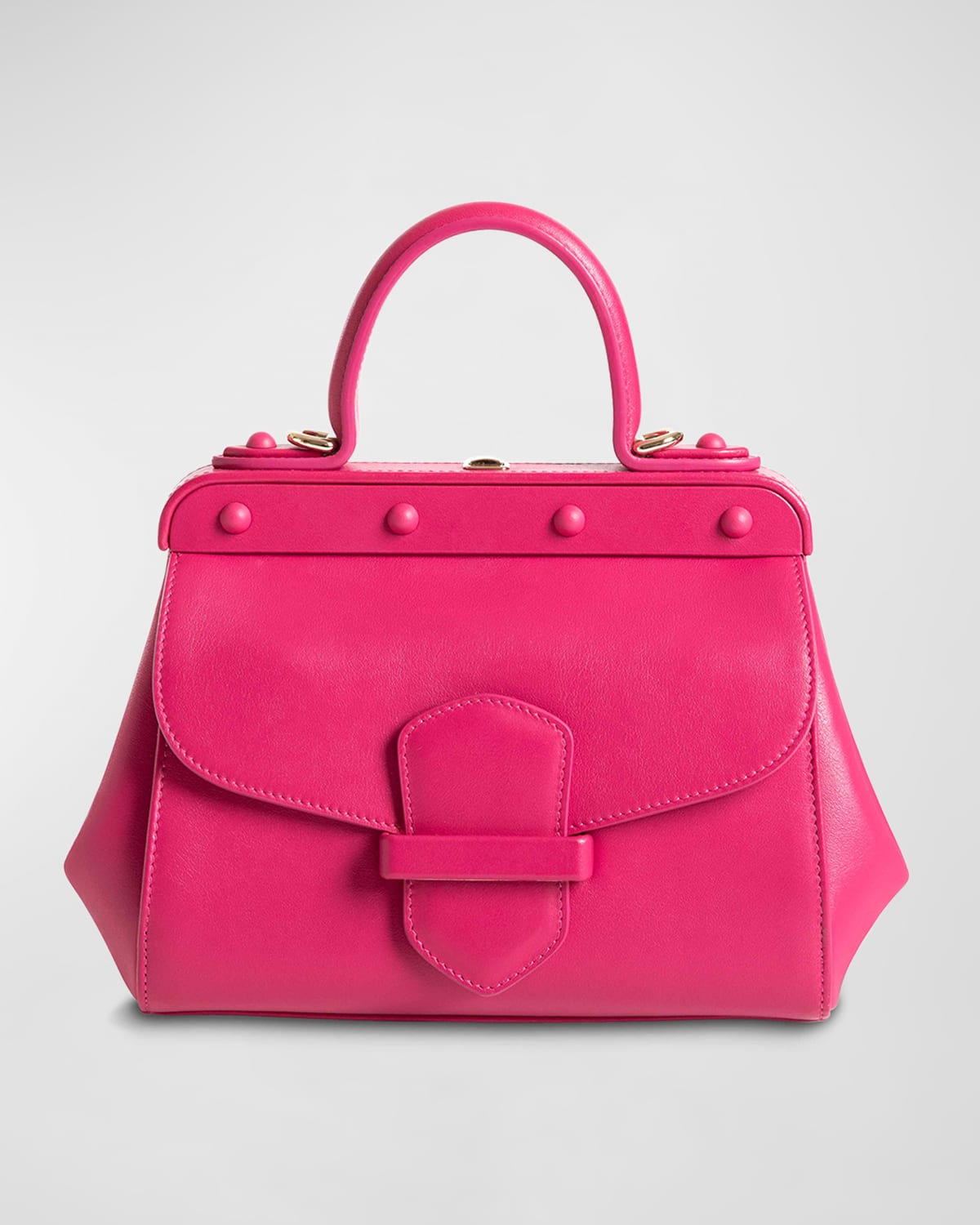 Franzi Margherita Small Leather Top-handle Bag In Fuchsia