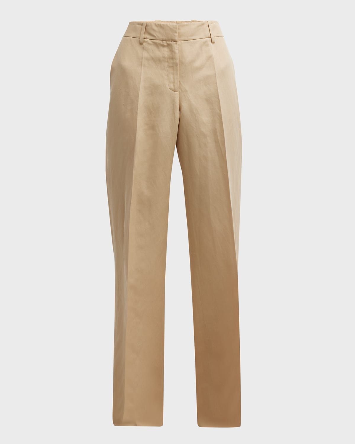 Lafayette 148 Sullivan High-rise Wide-leg Pants In Dune